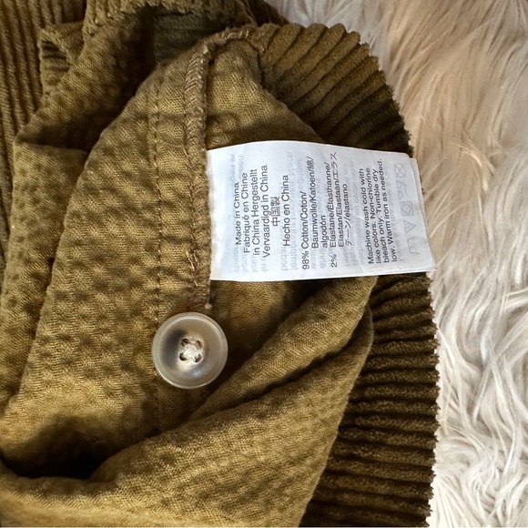 Madewell Green Corduroy mini skirt with front pockets. EUC Y2K size 10 - Picture 5 of 8